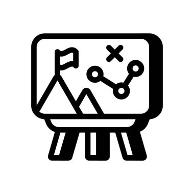 Strateji Mevcut vektör simgesi. Logotype