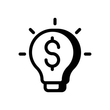 Para fikri simgesi vektörde. Logotype