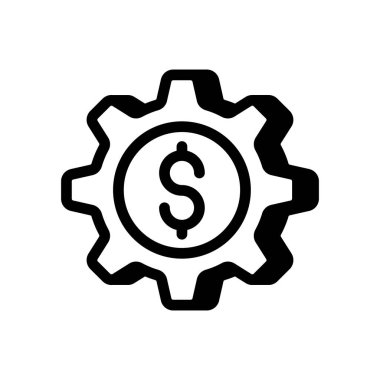 Para İdaresi ikonu vektör olarak. Logotype