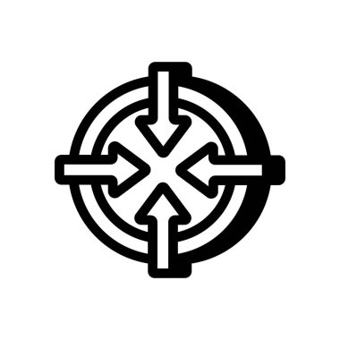 Hedef simgesi vektörde. Logotype