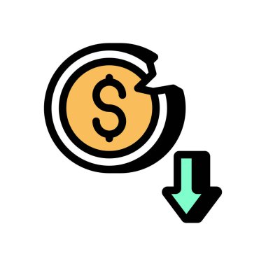 Banka yozlaşmış vektör simgesi. Logotype