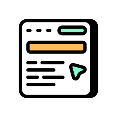 Vektör olarak web sitesi simgesi. Logotype