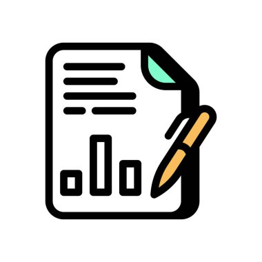 Vektör olarak simge raporla. Logotype