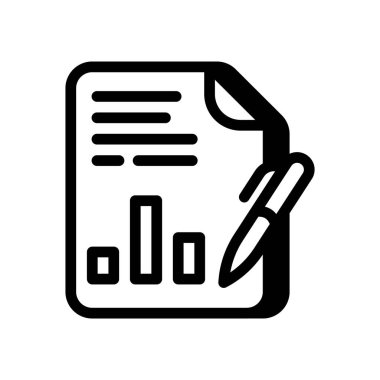 Vektör olarak simge raporla. Logotype