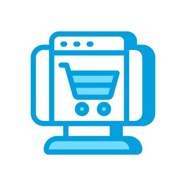 Web E Ticaret simgesi vektör olarak. Logotype