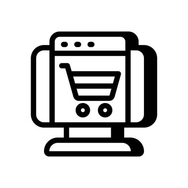 Web E Ticaret simgesi vektör olarak. Logotype