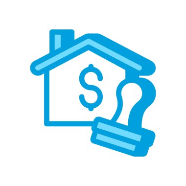 İpotek kredisi vektörde onaylanmış simge. Logotype