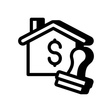 İpotek kredisi vektörde onaylanmış simge. Logotype