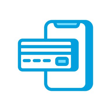 Vektör olarak mobil bankacılık simgesi. Logotype