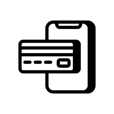 Vektör olarak mobil bankacılık simgesi. Logotype