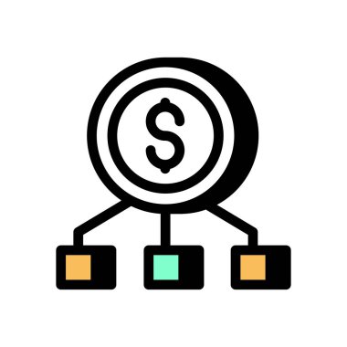 Bütçe simgesi vektörde. Logotype