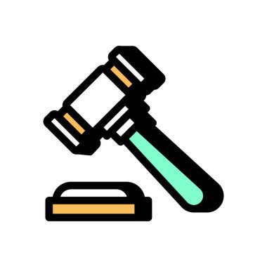 Açık arttırma simgesi vektörde. Logotype