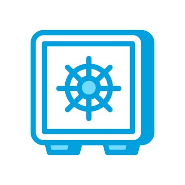 Bank Safe simgesi vektörde. Logotype