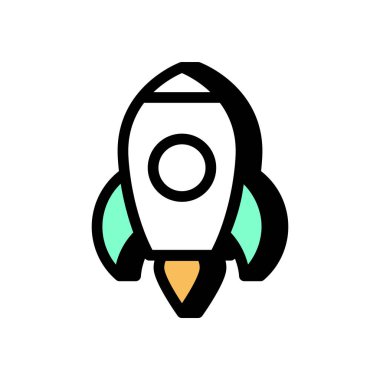 Vektör olarak ROCKET simgesi. Logotype
