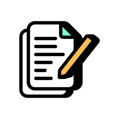 Kontrat simgesi vektörde. Logotype