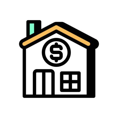 Vektör olarak ev kredisi simgesi. Logotype