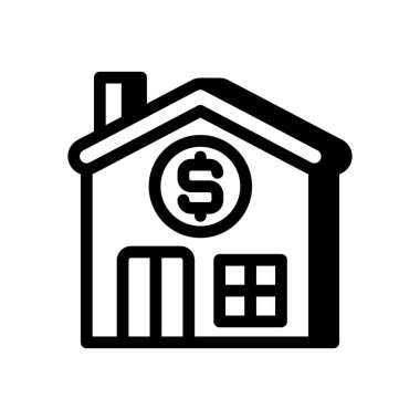 Vektör olarak ev kredisi simgesi. Logotype