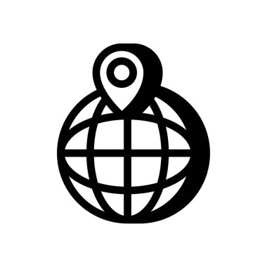 Dünya çapında vektör simgesi. Logotype