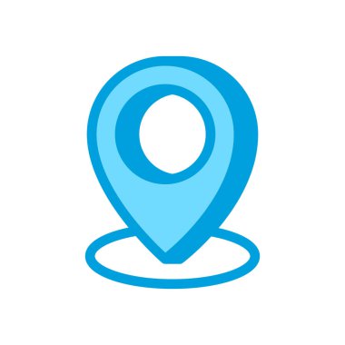 Konum simgesi vektörde. Logotype