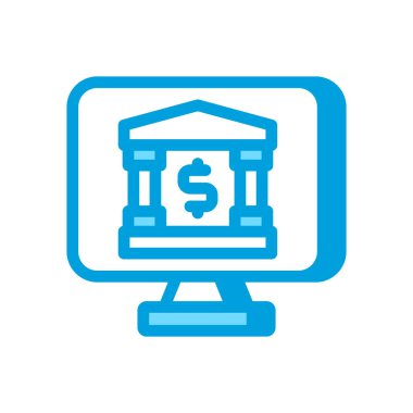 Vektör olarak E bankacılık simgesi. Logotype