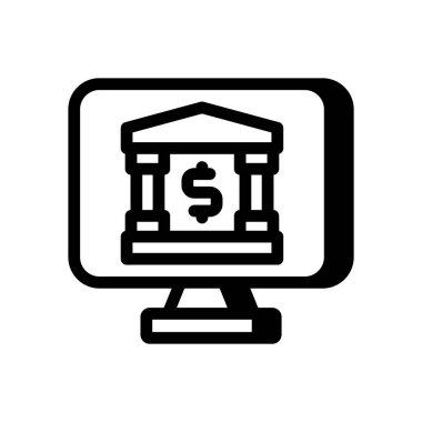 Vektör olarak E bankacılık simgesi. Logotype