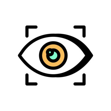 Biyometrik ikon vektörde. Logotype