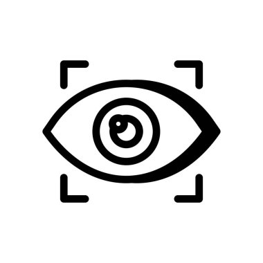 Biyometrik ikon vektörde. Logotype