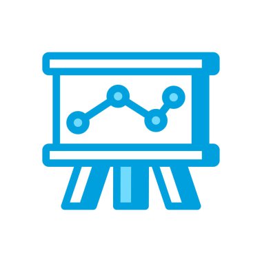 Vektör olarak sunum Proje simgesi. Logotype