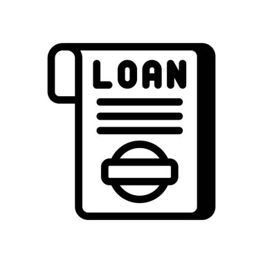 Vektör içinde borç simgesi. Logotype