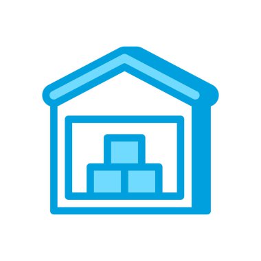 Depo simgesi vektörde. Logotype