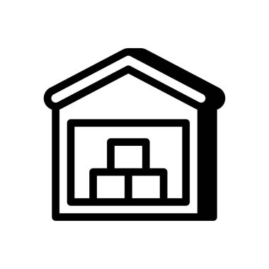 Depo simgesi vektörde. Logotype