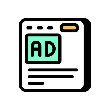 Vektör içinde reklam simgesi. Logotype