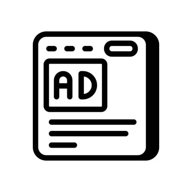 Vektör içinde reklam simgesi. Logotype