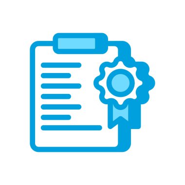 Vektör sertifika simgesi. Logotype