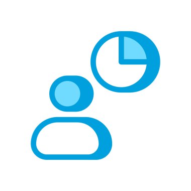 Veri Analisti simgesi vektörde. Logotype