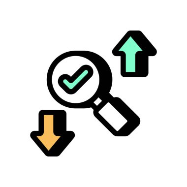 Vektör olarak araştırma simgesi. Logotype