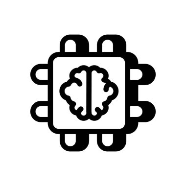 Vektör olarak makine öğrenme simgesi. Logotype