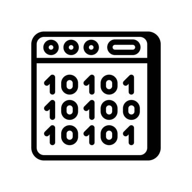 Vektör içinde ikili veri simgesi. Logotype