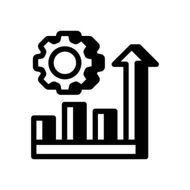 Vektör olarak iş performansı simgesi. Logotype