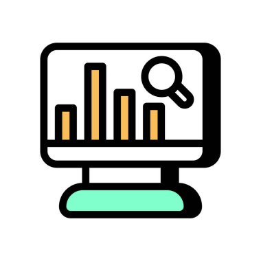 Grafik analiz simgesi vektörde. Logotype