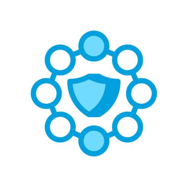 Ağ koruma simgesi vektörde. Logotype