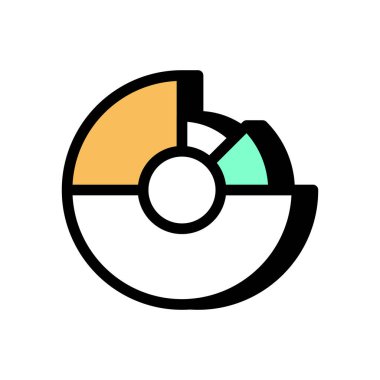 Vektör olarak Donut Grafik simgesi. Logotype