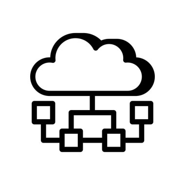 Bulut Bağlantıları simgesi vektörde. Logotype