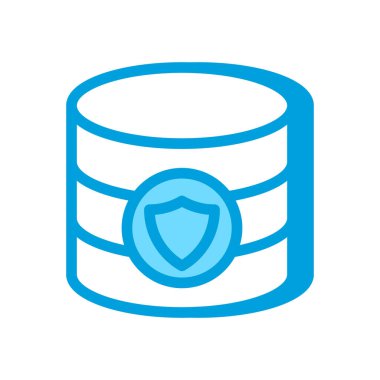 Veri koruma simgesi vektörde. Logotype