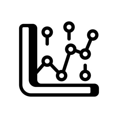 Vektör içinde regresyon analiz simgesi. Logotype