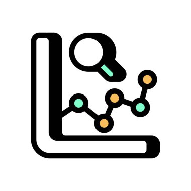 Tahmin Analitik ikonu vektörde. Logotype