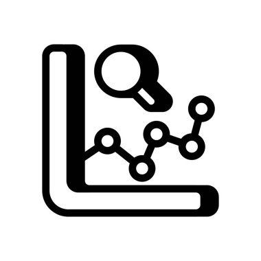 Tahmin Analitik ikonu vektörde. Logotype