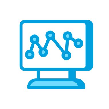 Grafik Çizelgesi Raporu simgesi vektörde. Logotype
