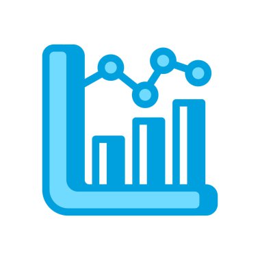 Vektör olarak İstatistik Kontrol Paneli simgesi. Logotype