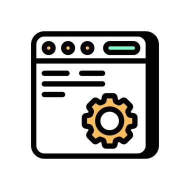 Web sayfası vektör simgesi ayarlanıyor. Logotype